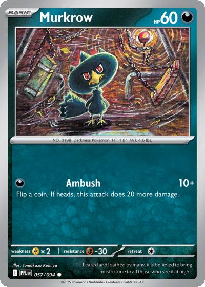 Murkrow 57/94 Phantasmal Flames Pokemon card