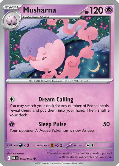 Musharna 36/86 Black Bolt Pokemon card