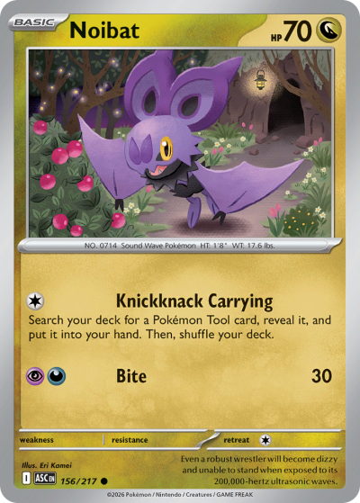 Noibat 156/217 Ascended Heroes Pokemon card