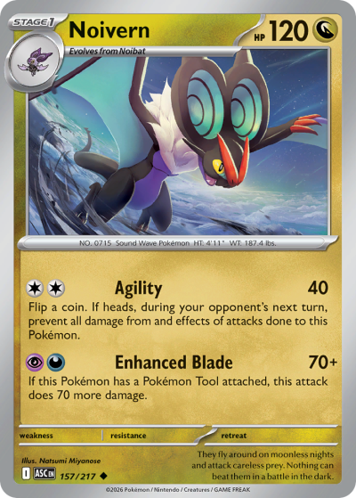 Noivern 157/217 Ascended Heroes Pokemon card
