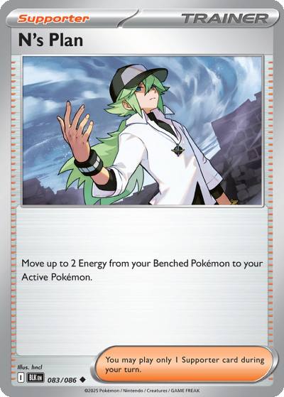 N's Plan 83/86 Black Bolt Pokemon card