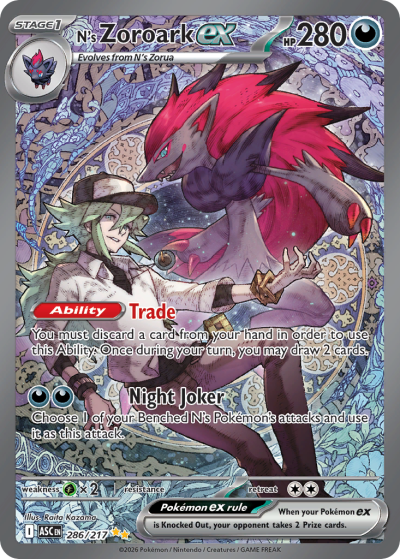 N's Zoroark ex 286/217 Ascended Heroes Pokemon card