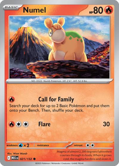 Numel 21/132 Mega Evolution Pokemon card
