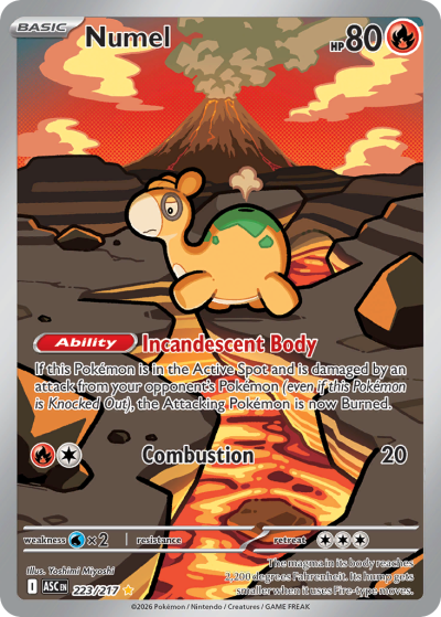 Numel 223/217 Ascended Heroes Pokemon card