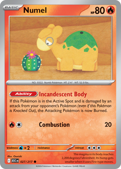 Numel 27/217 Ascended Heroes Pokemon card