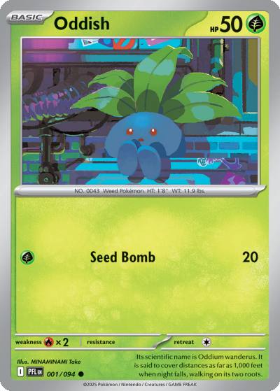 Oddish 1/94 Phantasmal Flames Pokemon card