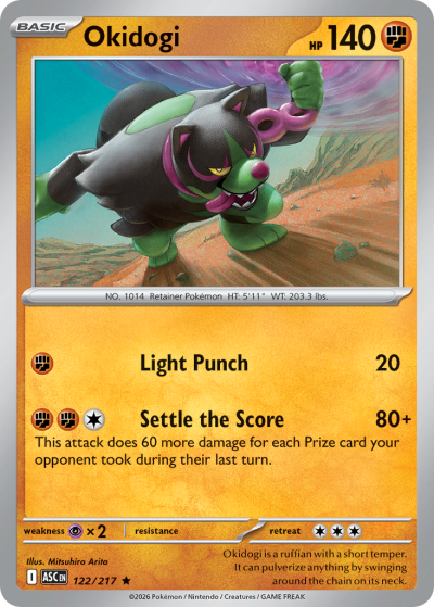 Okidogi 122/217 Ascended Heroes Pokemon card
