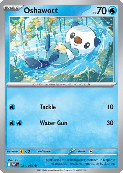 Oshawott 21/86 White Flare Pokemon card