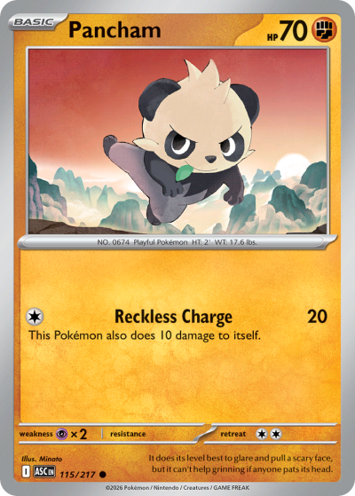 Pancham 115/217 Ascended Heroes Pokemon card
