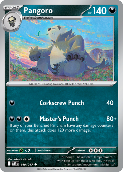 Pangoro 140/217 Ascended Heroes Pokemon card