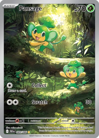 Pansage 89/86 Black Bolt Pokemon card