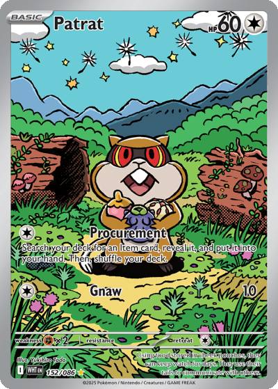 Patrat 152/86 White Flare Pokemon card