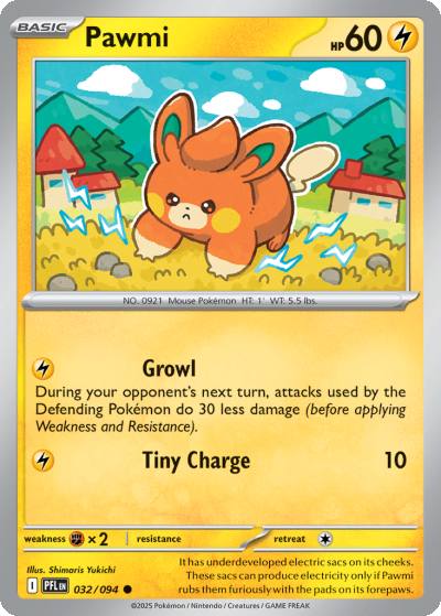 Pawmi 32/94 Phantasmal Flames Pokemon card