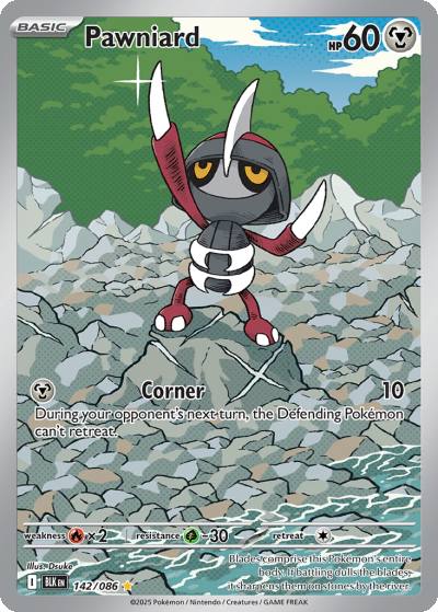 Pawniard 142/86 Black Bolt Pokemon card