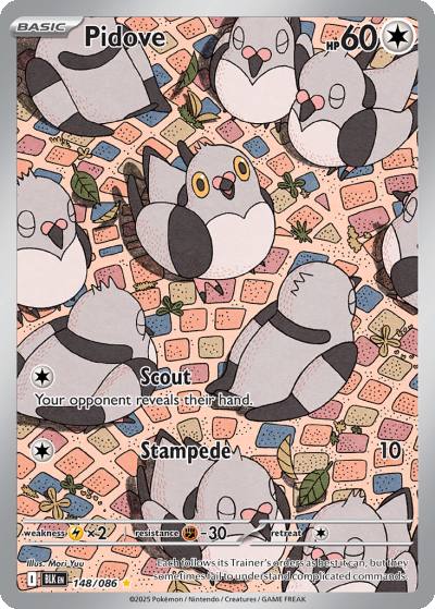 Pidove 148/86 Black Bolt Pokemon card