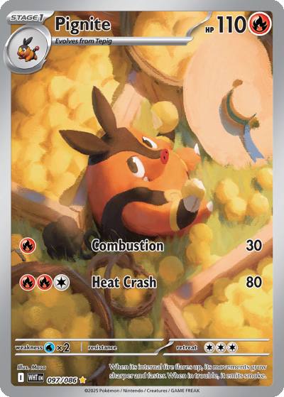 Pignite 97/86 White Flare Pokemon card