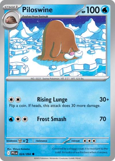 Piloswine 24/94 Phantasmal Flames Pokemon card