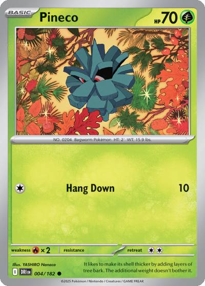 Pineco 4/182 Destined Rivals Pokemon card