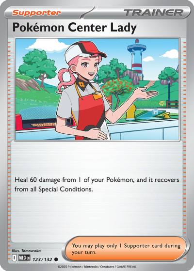 Pokémon Center Lady 123/132 Mega Evolution Pokemon card