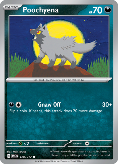 Poochyena 128/217 Ascended Heroes Pokemon card