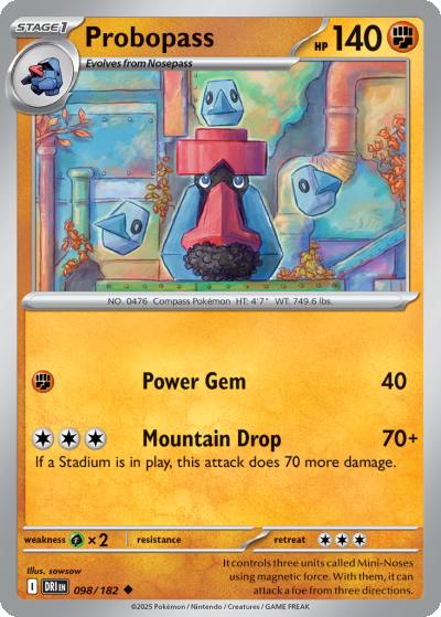 Probopass 98/182 Destined Rivals Pokemon card