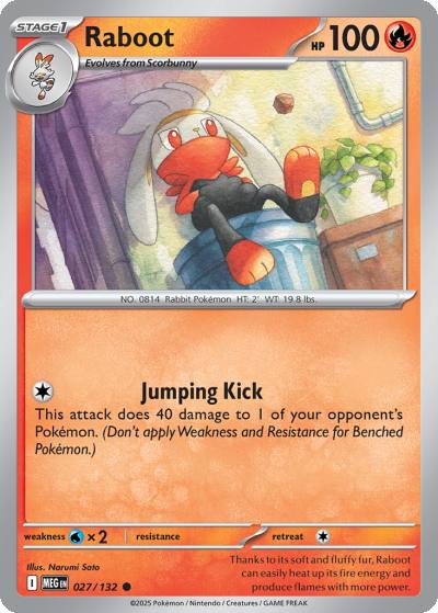 Raboot 27/132 Mega Evolution Pokemon card