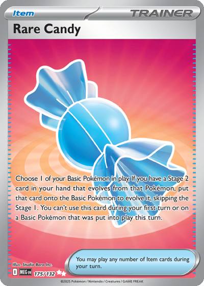 Rare Candy 175/132 Mega Evolution Pokemon card