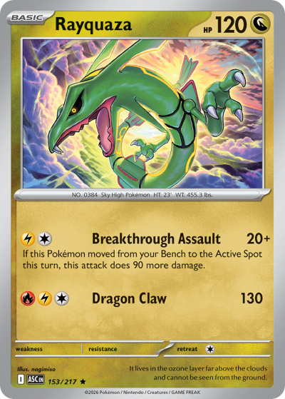 Rayquaza 153/217 Ascended Heroes Pokemon card