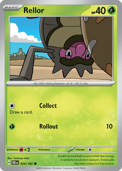 Rellor 24/182 Destined Rivals Pokemon card