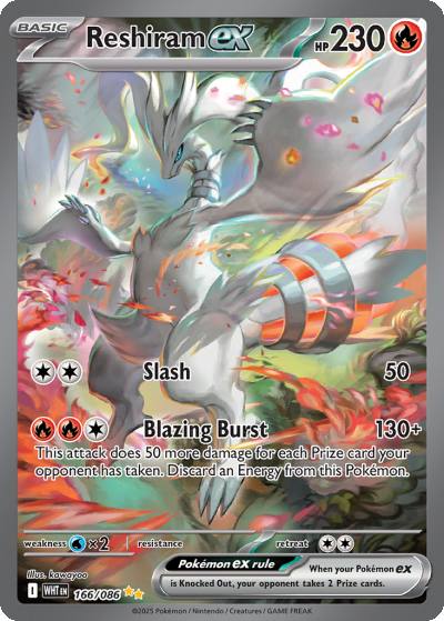 Reshiram ex 166/86 White Flare Pokemon card