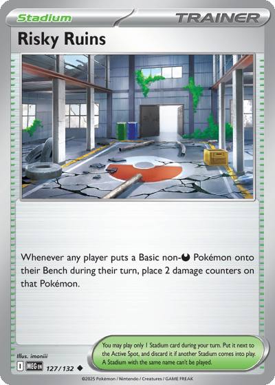 Risky Ruins 127/132 Mega Evolution Pokemon card