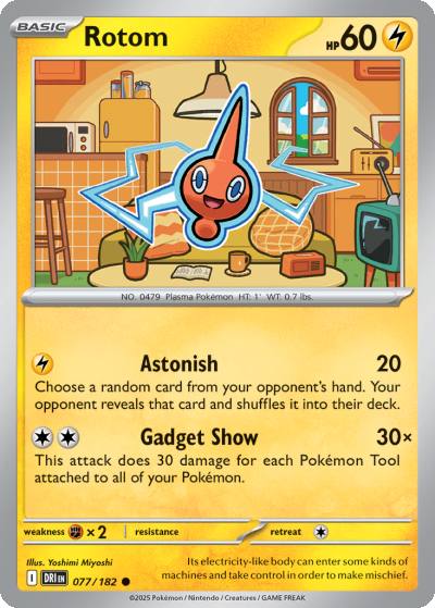 Rotom 77/182 Destined Rivals Pokemon card