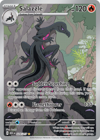 Salazzle 224/217 Ascended Heroes Pokemon card