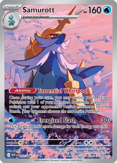 Samurott 107/86 White Flare Pokemon card