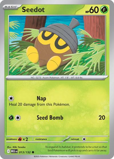 Seedot 13/132 Mega Evolution Pokemon card