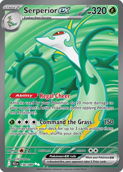 Serperior ex 156/86 Black Bolt Pokemon card