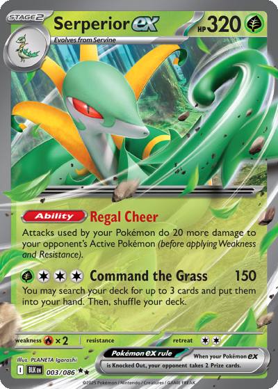 Serperior ex 3/86 Black Bolt Pokemon card