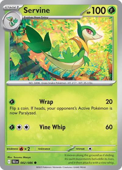 Servine 2/86 Black Bolt Pokemon card