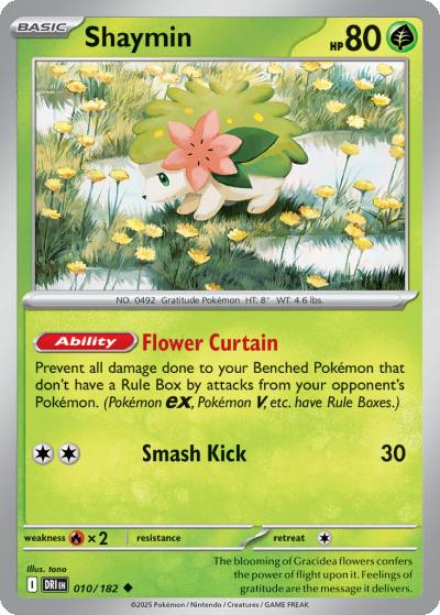 Shaymin 10/182 Destined Rivals Pokemon card