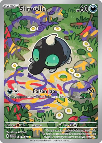 Shroodle 149/132 Mega Evolution Pokemon card