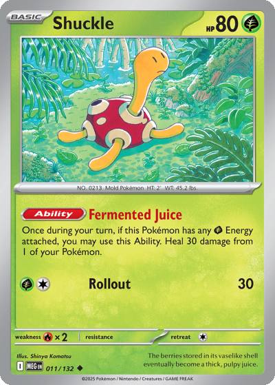 Shuckle 11/132 Mega Evolution Pokemon card