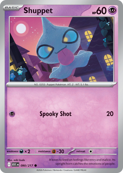 Shuppet 90/217 Ascended Heroes Pokemon card