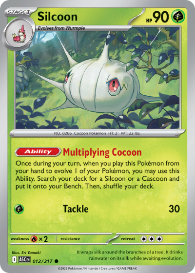 Silcoon 12/217 Ascended Heroes Pokemon card