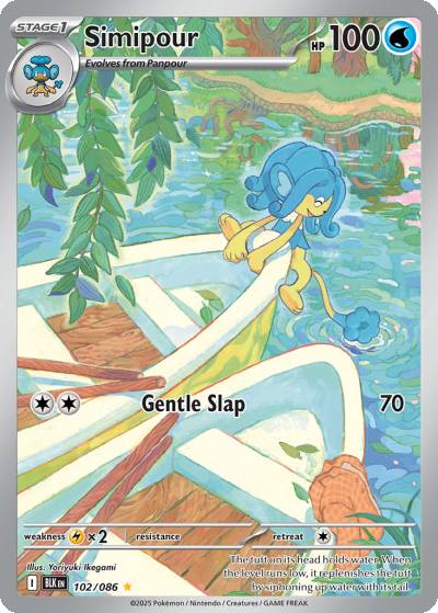 Simipour 102/86 Black Bolt Pokemon card