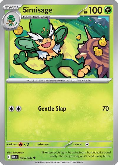 Simisage 5/86 Black Bolt Pokemon card