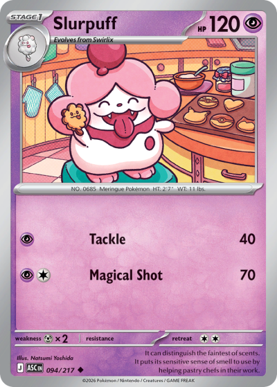 Slurpuff 94/217 Ascended Heroes Pokemon card