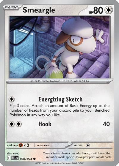 Smeargle 80/94 Phantasmal Flames Pokemon card