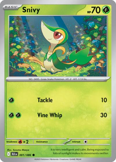 Snivy 1/86 Black Bolt Pokemon card