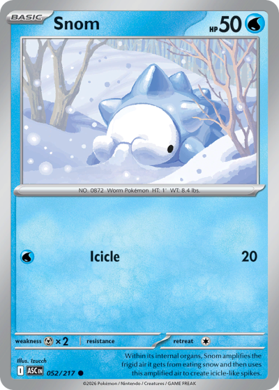 Snom 52/217 Ascended Heroes Pokemon card
