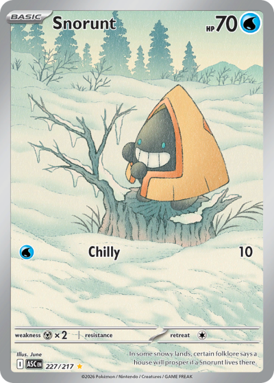 Snorunt 227/217 Ascended Heroes Pokemon card